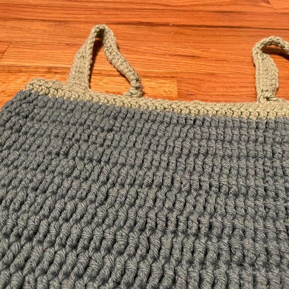 Crochet handmade bralette baby top in blue and green... - Picture 4 of 4